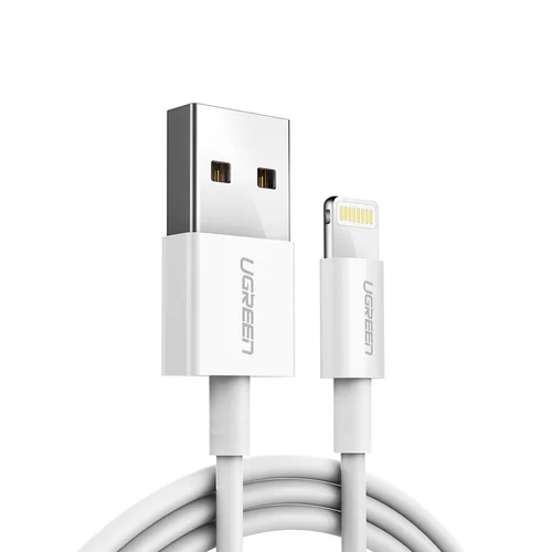 Ugreen US155 20728 USB-A–Lightning laidas 1 m, baltas image 1