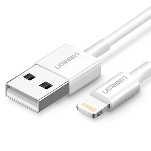 Ugreen US155 20728 USB-A–Lightning laidas 1 m, baltas image 2