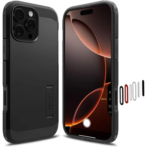 Spigen Tough Armor T MagSafe dėklas iPhone 16 Pro Max, juodas image 1