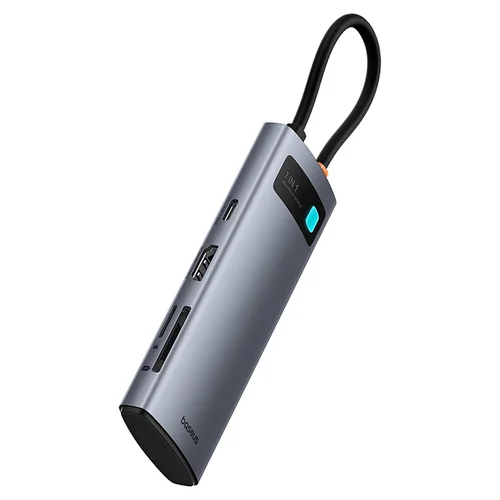 Baseus Metal Gleam 7-in-1 USB-C šakotuvas 4K 60 Hz, pilkas image 3