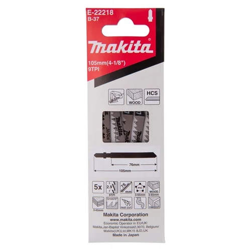 Makita E-22218 Siaurapjūklio pjūklelių komplektas, 5 vnt. image 2