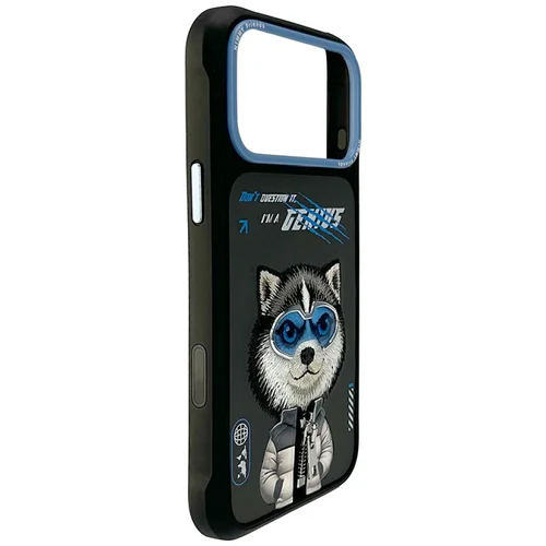 Nimmy Cool&Cute 2.0 Wolf dėklas iPhone 17 Pro Max, juodas image 3