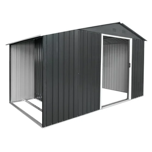 Metalinis sandėliukas „Apuokas“ su malkine, 6 m² image 1