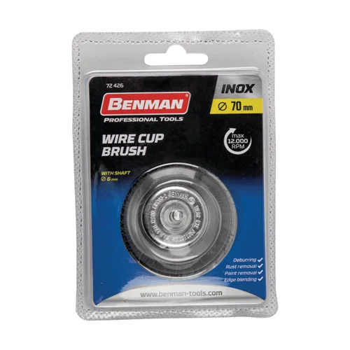 BENMAN Inox 72425 kūginis šlifavimo šepetys, 60 mm image 2