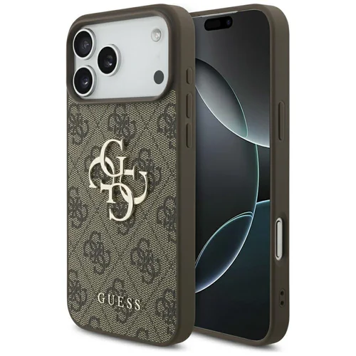 Guess 4G dėklas iPhone 17 Pro Max, rudas image 1