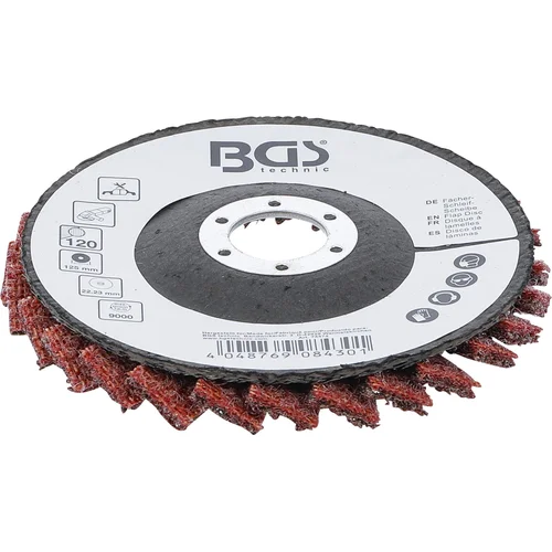 BGS technic 74474 lapelinis šlifavimo diskas 125 mm K120 image 2