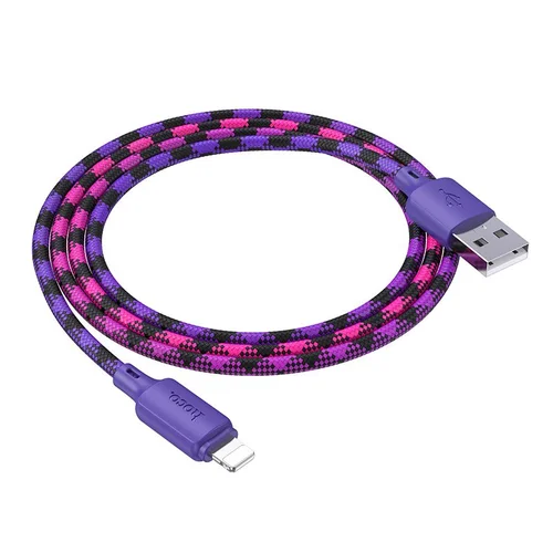 Hoco X116 USB-A–Lightning kabelis, 1 m, violetinis gradientas image 3