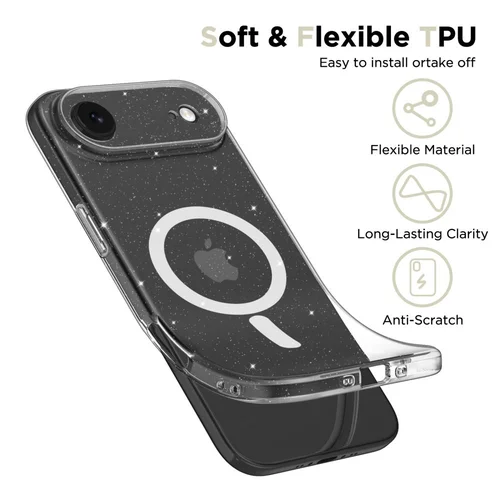 Tech-Protect FlexAir MagSafe dėklas iPhone 17 Air, skaidrus image 3
