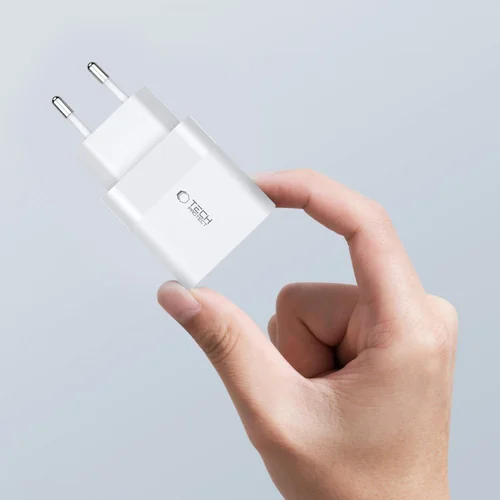Tech-Protect C30W 30 W USB-C/USB-A įkroviklis, baltas image 3