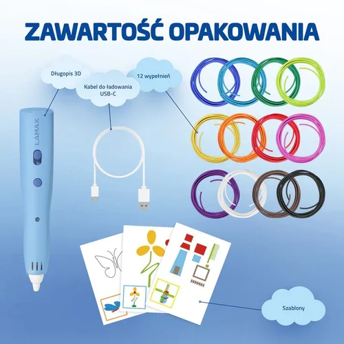 LAMAX ArtKid1 3D pieštukas, mėlynas image 3