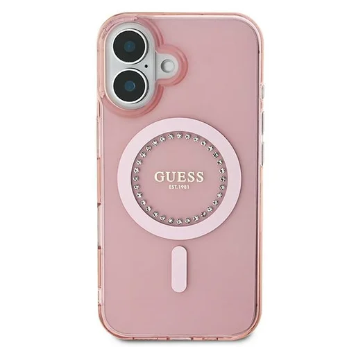 Guess IML Deimantai MagSafe dėklas iPhone 16 Plus, rožinis image 3