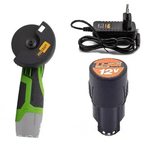 ProCraft PGA12 1B akumuliatorinis kampinis šlifuoklis, 12 V, 2 Ah image 1