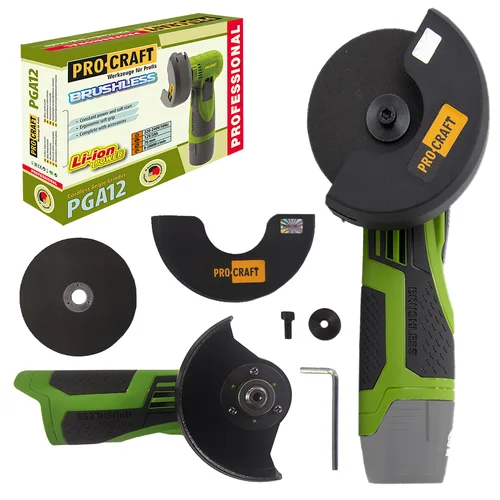 ProCraft PGA12 1B akumuliatorinis kampinis šlifuoklis, 12 V, 2 Ah image 2