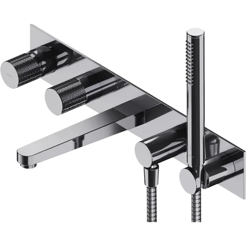 Omnires Contour CT8037-1 5 angų vonios maišytuvas, šlifuotas auksas image 1