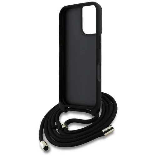 Guess 4G didelio logotipo dėklas iPhone 16, rudas, su dirželiu image 3