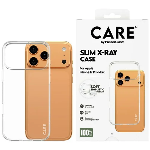 CARE by PanzerGlass X-Ray minkštas dėklas iPhone 17 Pro Max, skaidrus image 2