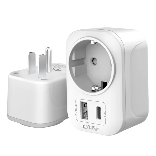 Tech-Protect TA100 kelioninis adapteris, baltas image 3