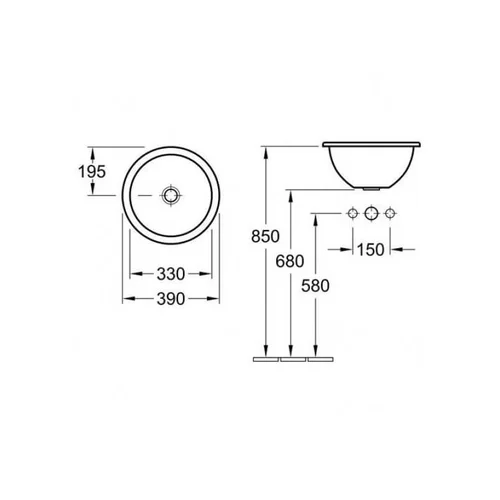 Villeroy&Boch Loop&Friends praustuvas 614039R1 CeramicPlus image 2
