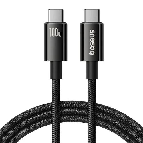 Baseus Tungsten Gold USB-C į USB-C 100 W 1,5 m laidas, juodas image 2