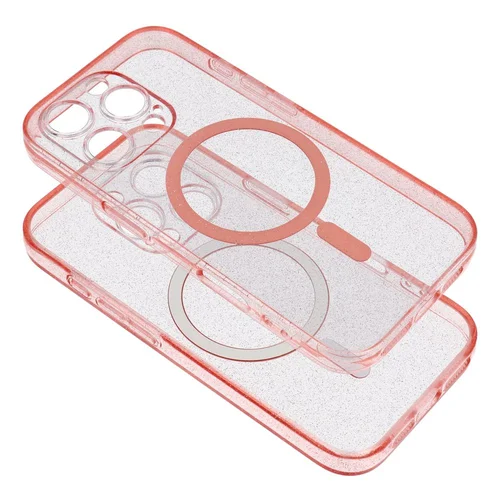 Samsung S26 Aiškus Mag Cover dėklas, rožinis blizgus image 1
