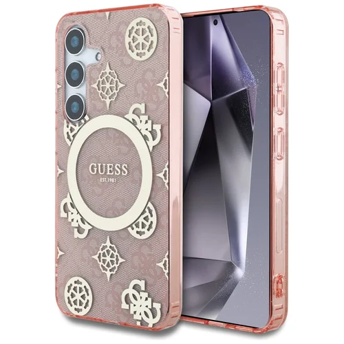 Guess 4G MagSafe dėklas Samsung Galaxy S25, rožinis image 1