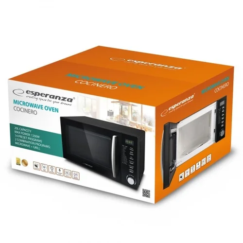 Esperanza COCINERO 20 L 1200 W juoda kombinuota mikrobangų krosnelė image 3