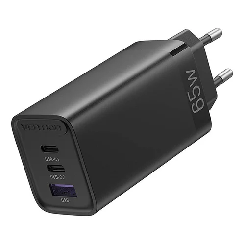 Vention FEDB0-EU 65 W GaN įkroviklis, juodas image 2