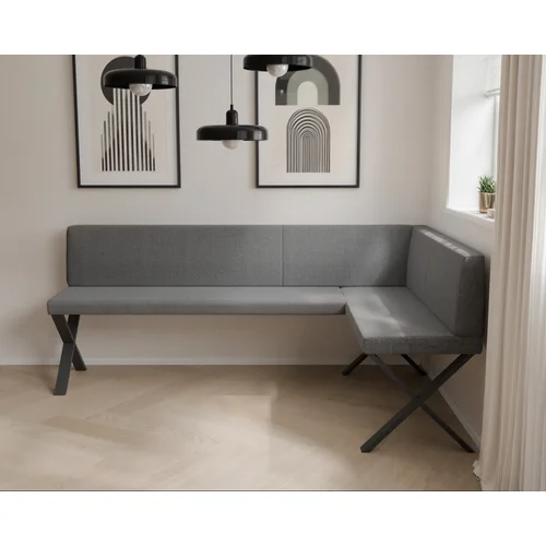 VERO X virtuvinis kampas 128 × 168 cm, tamsiai pilkas image 3