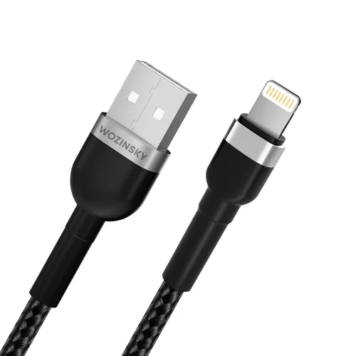 Wozinsky WNBAL1 USB-A–Lightning laidas, 1 m, juodas image 3