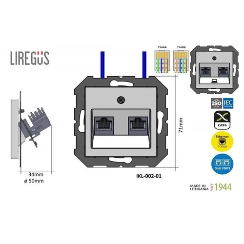 LIREGUS EPSILON IKL-002-01, Antracito, 2 lizdai, įleidžiamas image 3