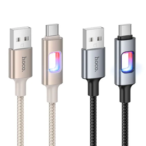 Hoco U144 USB-A–USB-C 1,2 m baltas kabelis image 3