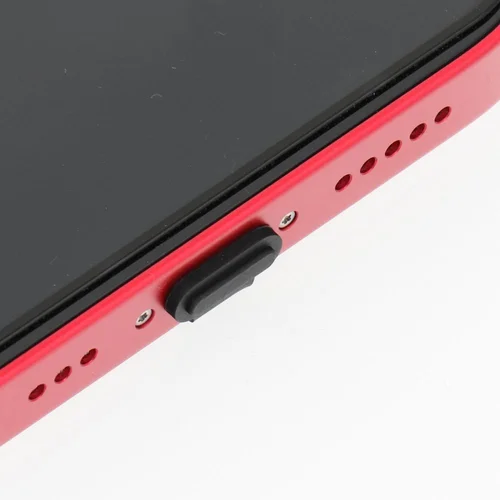 Juodas USB-C įkrovimo lizdo dangtelis su laikikliu image 3