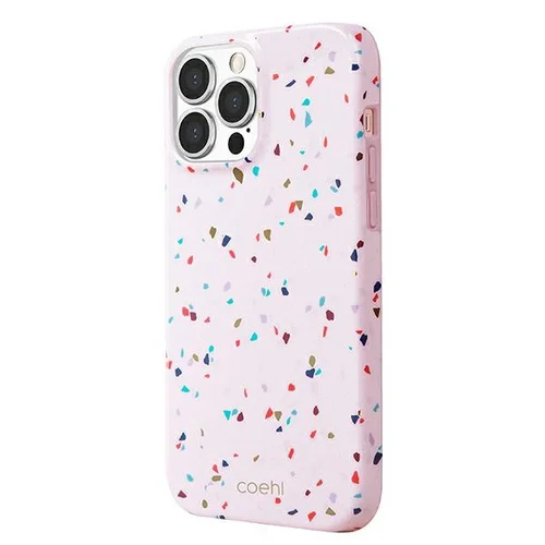 Uniq Coehl Terrazzo dėklas iPhone 13 / 13 Pro, rožinis image 1