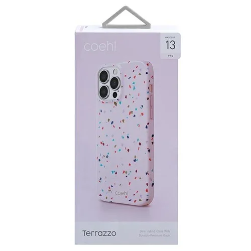 Uniq Coehl Terrazzo dėklas iPhone 13 / 13 Pro, rožinis image 2