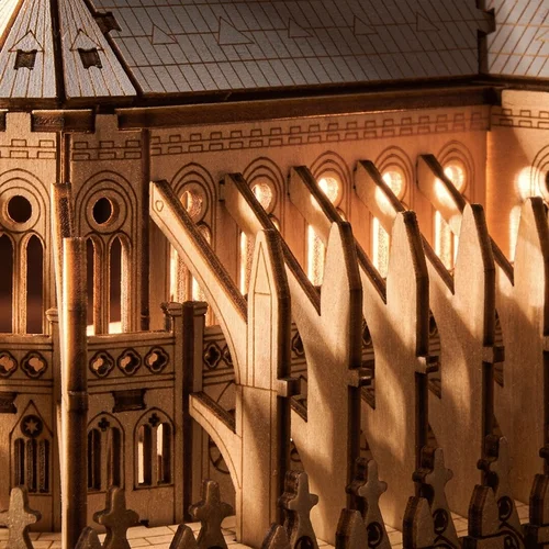 ROKR medinė 3D dėlionė – Paryžiaus Dievo Motinos katedra image 3