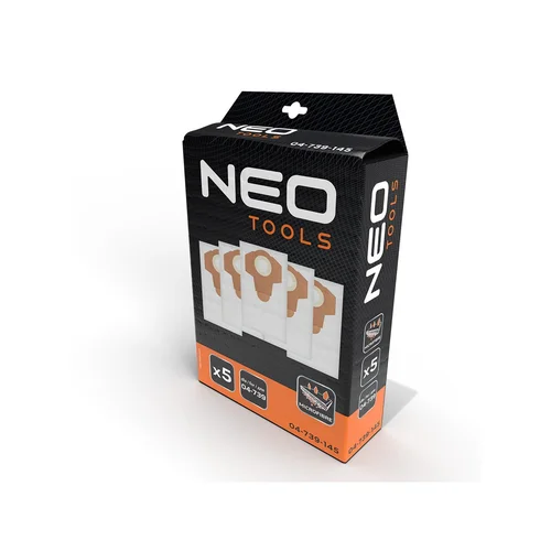 NEO TOOLS Maišai dulkių siurbliui 04-739, 5 vnt image 2