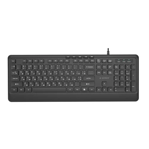 Gembird KB-MCH-05-CYRL Slim laidinė klaviatūra, juoda image 1