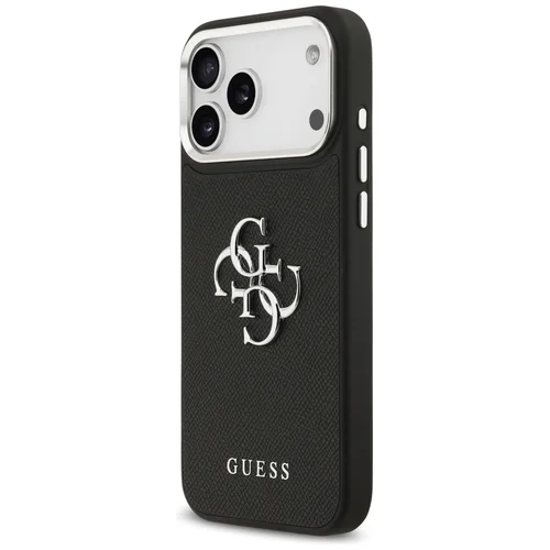 Guess Grained Big 4G Classic Logo dėklas iPhone 17 Pro Max, juodas image 2