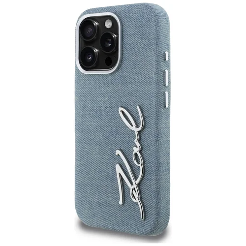 Karl Lagerfeld FW Jeans Signature Logo iPhone 16 Pro dėklas, mėlynas image 2
