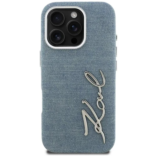 Karl Lagerfeld FW Jeans Signature Logo iPhone 16 Pro dėklas, mėlynas image 3