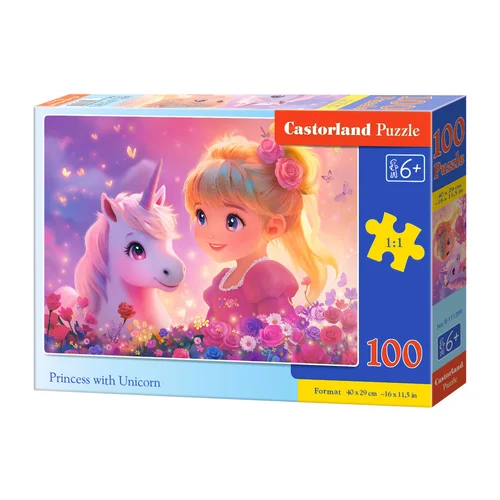 100 dalių „Princesė su vienaragiu“ dėlionė B-111299 image 3