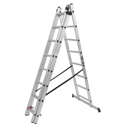 Haushalt BL-E308 Kopėčios, 3 dalių, 8 pakopos, 228–508 cm image 3