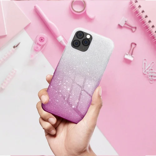 SHINING dėklas Samsung Galaxy S24 Ultra, skaidrus rožinis image 3