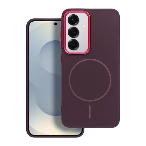Rėmelio MAG dėklas Samsung S25 FE violetinis image 1