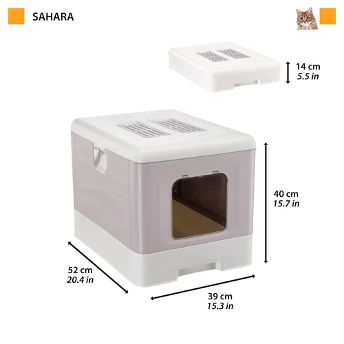 FERPLAST Sahara Lilac kačių tualetas 52 × 39 × 40 cm image 2