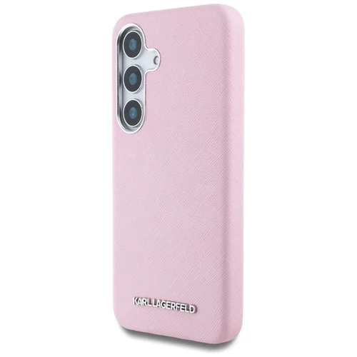 Karl Lagerfeld Saffiano MagSafe dėklas Samsung Galaxy S25, rožinis image 2