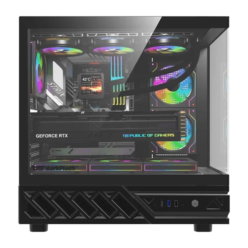 DarkFlash DS950 ATX korpusas, juodas, 6 ventiliatoriai image 3
