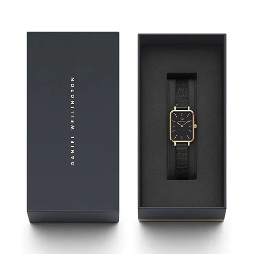 Daniel Wellington Quadro DW00100433 juodas moteriškas laikrodis image 3