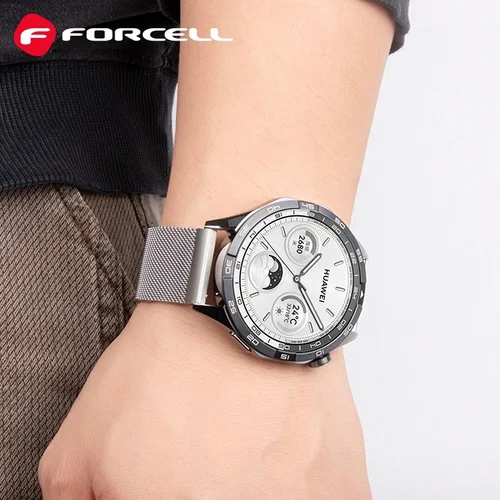 FORCELL F-DESIGN FS11 plieninė apyrankė 22 mm, sidabrinė image 2