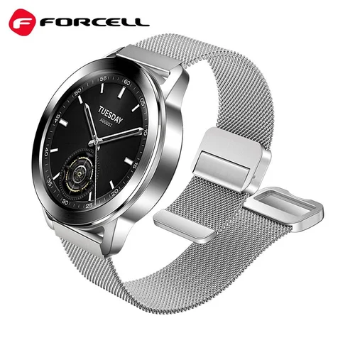 FORCELL F-DESIGN FS11 plieninė apyrankė 22 mm, sidabrinė image 3